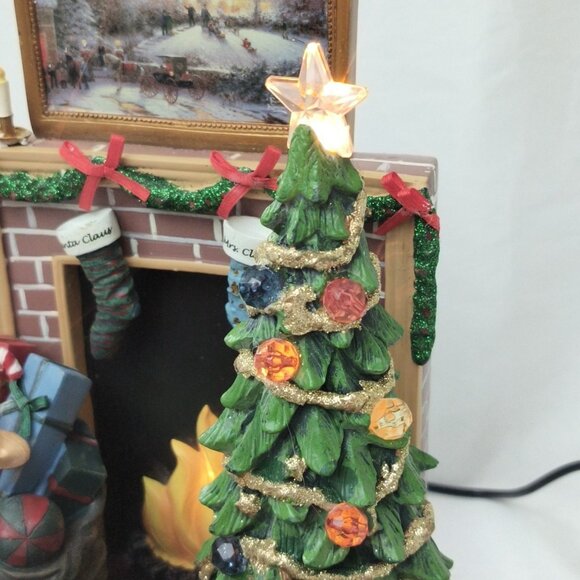 Bradford Ex Thomas Kinkade True Meaning of Christmas W/Lights Sound NO ADAPTER - Picture 10 of 16